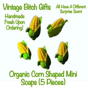 VintageBitch Gifts New Handmade Organic Corn Mini Soaps (5 Pcs) Surprise Scented